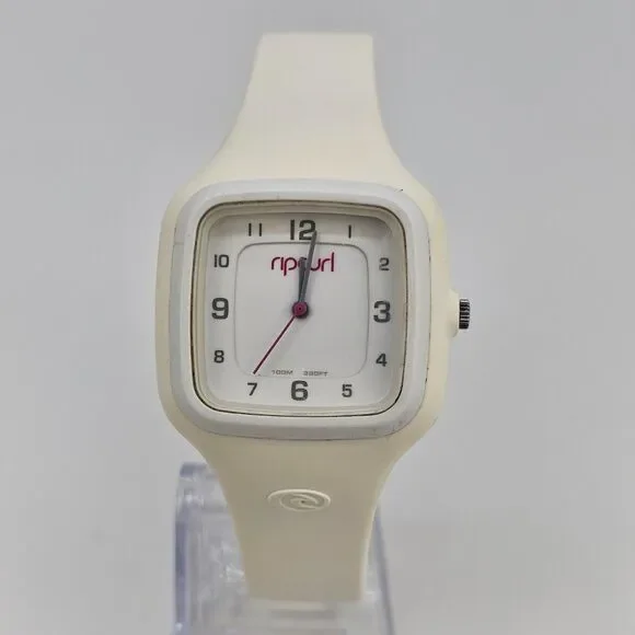 Rip Curl Women's Watch 34MM White Dial White Plastic Band Straps